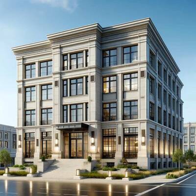 Mixed-Use Property Featuring  Luxury Residential and Commercial Space in Downtown Location