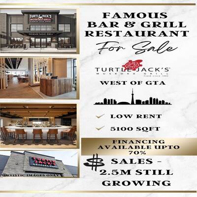 Famous Bar & Grill Restaurant For Sale