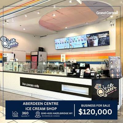 ABERDEEN MALL ICE CREAM SHOP FOR SALE（3420 4151 Hazelbridge Way）