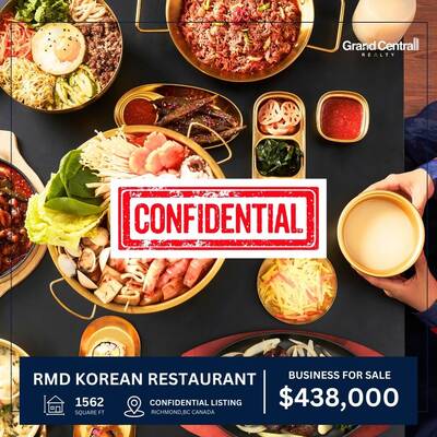 Richmond Korean Restaurant for sale(CONFIDENTIAL)