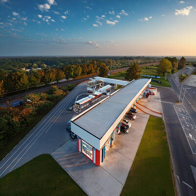 Making money Gas Station with One Food Partner for Sale