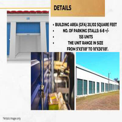 Well-maintained self-storage with 155 Unit in high traffic area