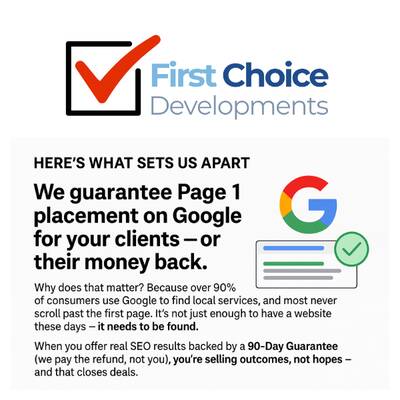 First Choice Developments Marketing Agency Licensing Opportunity Available in Canada & USA