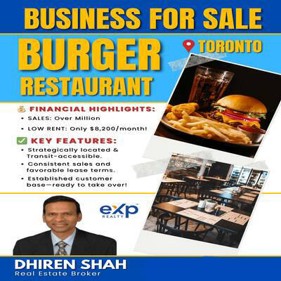 FAST FOOD RESTAURANT FOR SALE IN TORONTO!