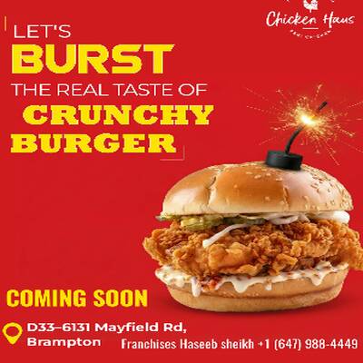 Chicken Haus Franchise Business For Sale Brampton Mayfield Commercial Centre