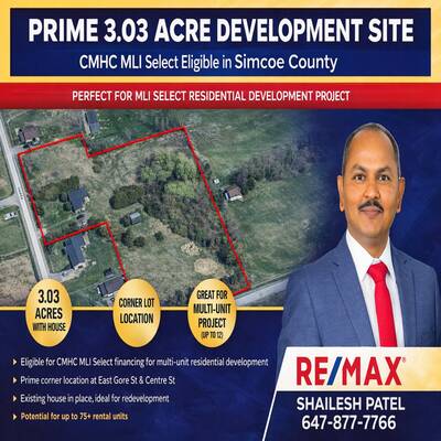 3 Acres of CMHC MLI Select Rental Building Development land