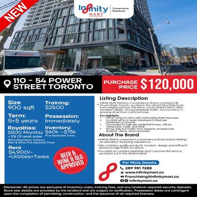 Infinity Mart For Sale in Toronto - Scarlet rd